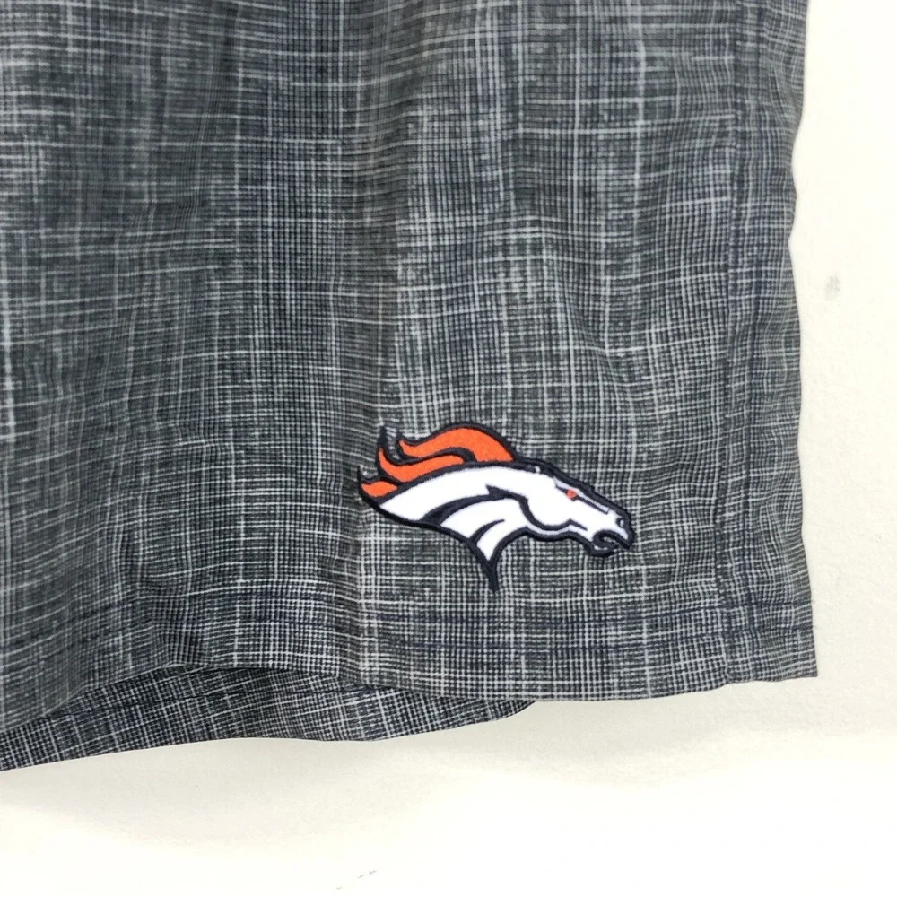 NFL Denver Broncos Board Shorts Swim Trunks Men's Sz 2XL Gray Navy